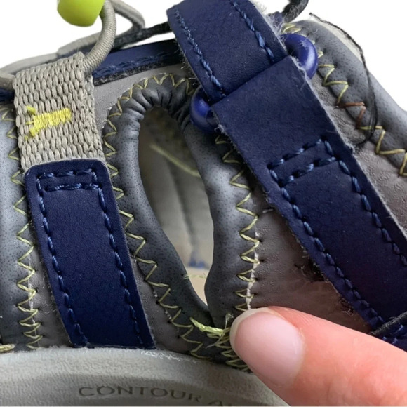 Keens Knotch Creek Sandal Waterproof  Steel Grey/ Blue Depths Size Big Kids 5 - Picture 14 of 16